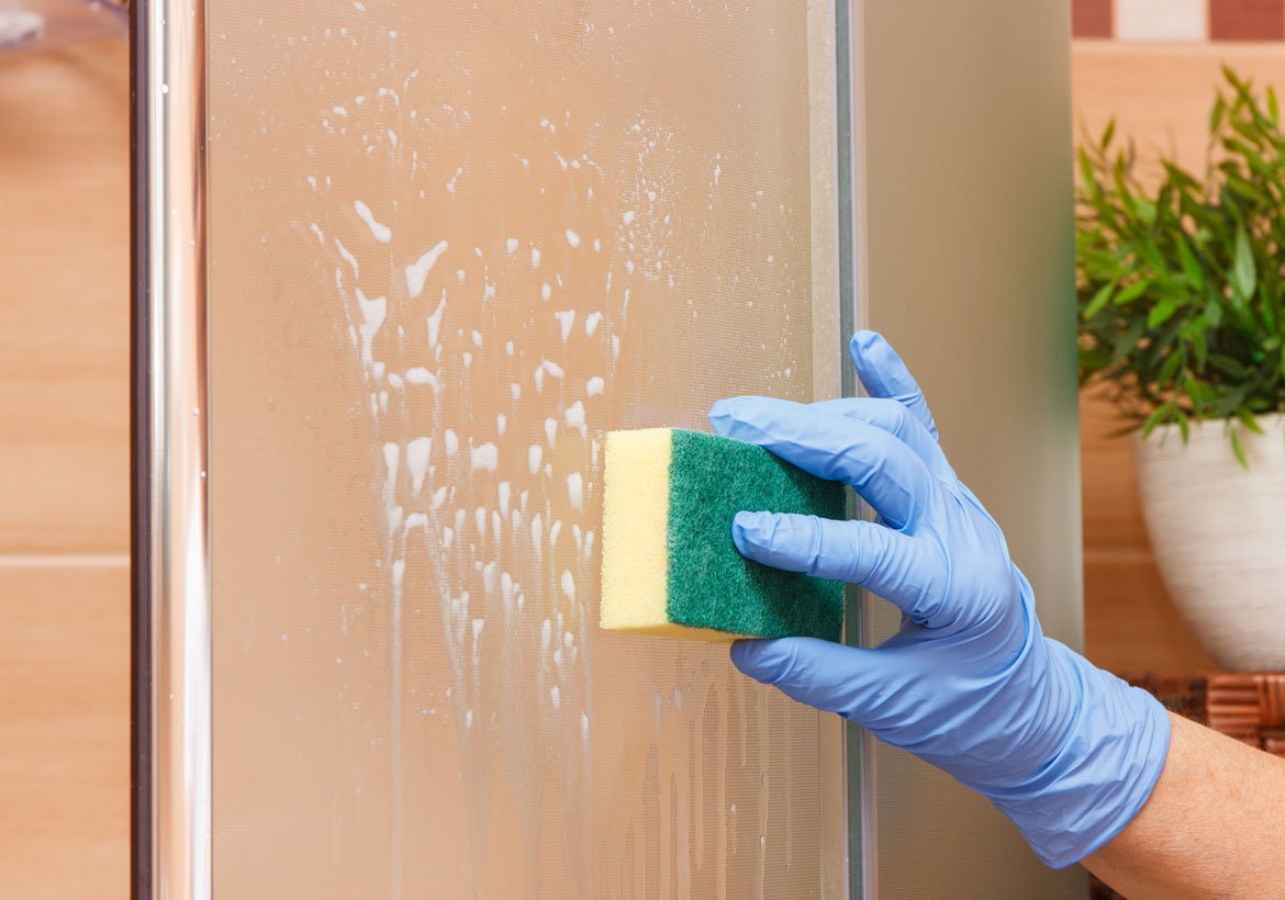 best ways to clean a glass shower door