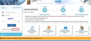 CDSCO Registration process