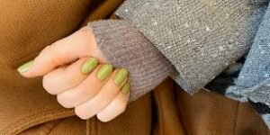 Slime green nails 