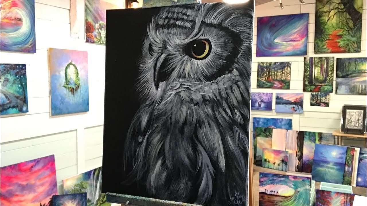 painting of an owl