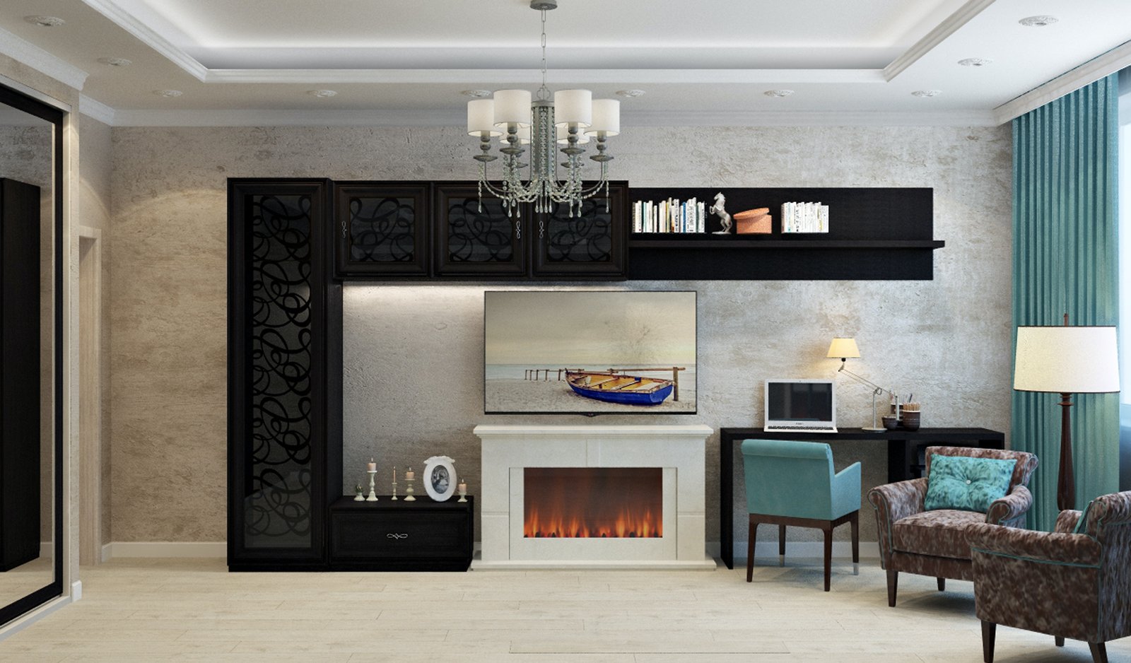 An aesthetic living room design