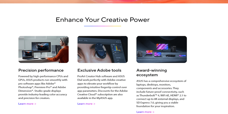 Here are some key features of Adobe Creative Cloud that are mentioned.